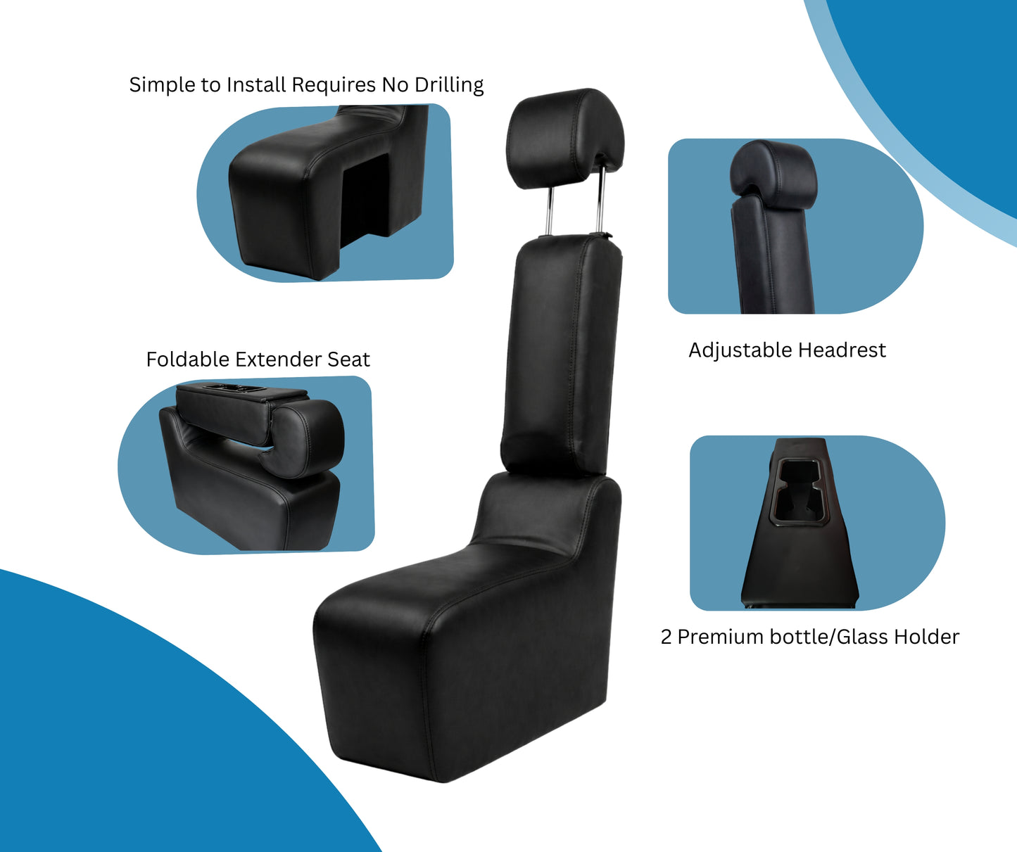 MARUTI XL6 External Seat with adjustable Headrest and Two Cup Holder