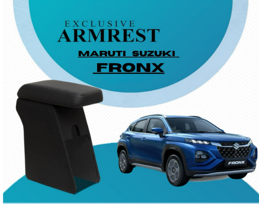 PABLA Car Center Armrest compatible with Maruti Suzuki Fronx (BLACK) Premium Comfort Padding, Spacious Storage Compartment, Easy Installation