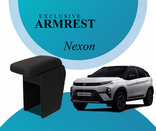 PABLA Car Center Armrest compatible with TATA NEXON  (BLACK COLOR), Premium Comfort Padding, Spacious Storage Compartment, Easy Installation